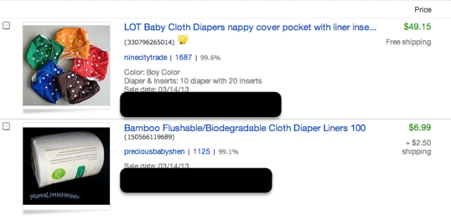 Cloth Diaper Purchase
